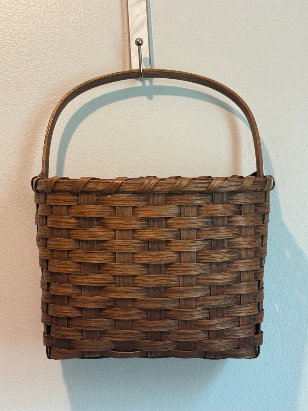 Lake of The Ozarks Woven Brown Wall Tote Basket Top Handle